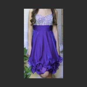 Purple cocktail dress